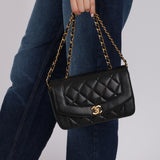 Chanel 1996 Lambskin Small Diana Bag 24K GP