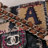 Limited Edition Chanel 2012 Mix Media Patchwork Jumbo Single Flap Bag