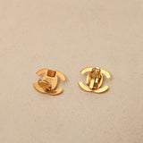 Chanel 1996 Large CC Turnlock Clip-On Earrings