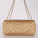 Chanel 2008 Gold Satin Precious Jewels East West Flap Bag