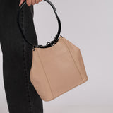 Runway Gucci 1999 Beige Curtain Ring Bucket Bag