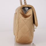 Chanel 2008 Gold Satin Precious Jewels East West Flap Bag