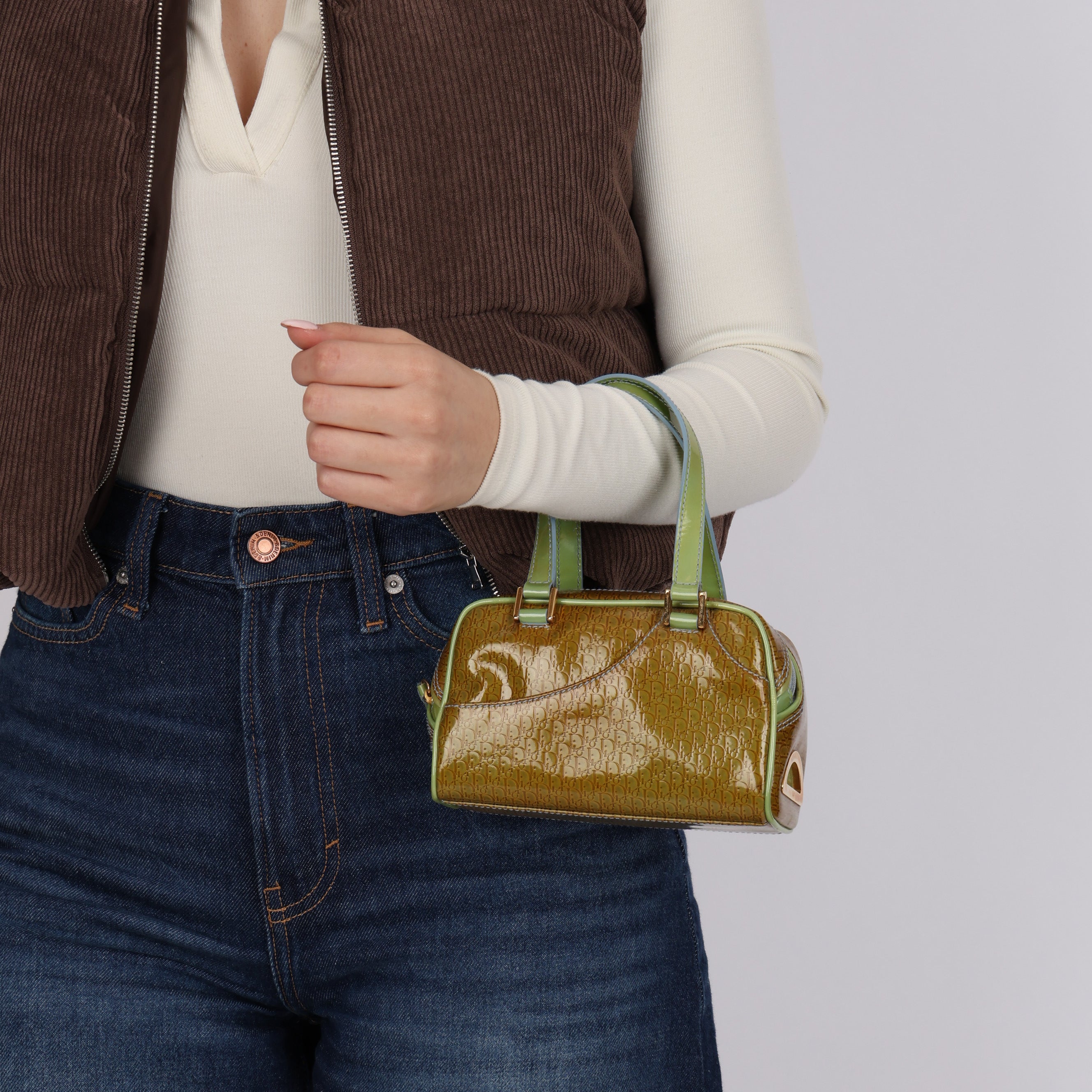 Dior 2001 Lime Patent Diorrisimo Mini Bag