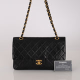 Chanel 1987 Lambskin Medium Classic Double Flap Bag 24K GP