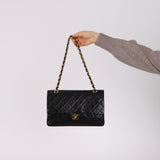 Chanel 1987 Lambskin Medium Classic Double Flap Bag 24K GP