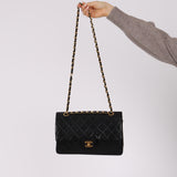 Chanel 1987 Lambskin Medium Classic Double Flap Bag 24K GP