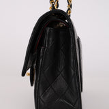 Chanel 1987 Lambskin Medium Classic Double Flap Bag 24K GP
