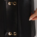 Chanel 1987 Lambskin Medium Classic Double Flap Bag 24K GP