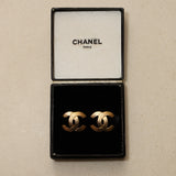 Chanel 1989 CC Clip-On Earrings 24K GP