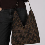 Fendi Zucca Double Zip Twin Hobo