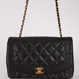 Chanel 1995 Lambskin Medium Diana Flap Bag 24K GP