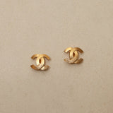 Chanel 1989 CC Clip-On Earrings 24K GP