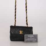 Chanel 1989 Lambskin Quilted Mini Flap Bag 24K GP