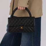 Chanel 1996 Lambskin Parent Kelly East West Top Handle Bag 24K GP
