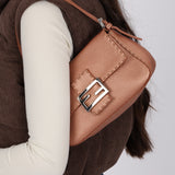 Fendi Metallic Rose Gold Selleria Mini Mamma