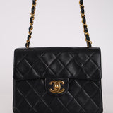 Chanel 1990s Lambskin Mini Square Flap Bag 24K GP