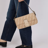 Fendi Wool Zucca Selleria Baguette