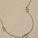 Hermès Chaine d'Ancre Sterling Silver Farandole Long Necklace 80