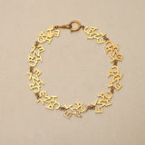 Chanel 1980s Logo Gold 10-Strand Necklace 24K GP