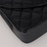 Chanel 1991 Navy Lambskin Curve Medium Flap Bag 24K GP