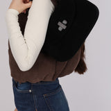 Gucci Black Felt Turnlock Top Handle Bag