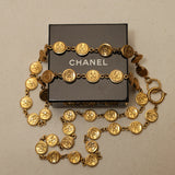 Chanel 1990s CC Medallion Coin Necklace 24K GP