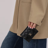 Chanel 2022 Caviar Quilted Flap Card Holder On Chain