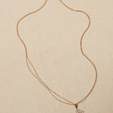 18K Yellow Gold Diamond Checkered Square Pendant Necklace