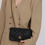 Chanel 1996 Lambskin Small Diana Bag 24K GP
