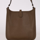 Rare Hermès 2005 Etoupe Epsom Short Strap Evelyne TPM PHW