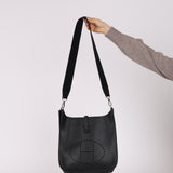 Hermès 2005 Noir Epsom Evelyne GM PHW