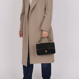 Chanel 1993 Lambskin Chain Top Handle Classic Flap 24K GP