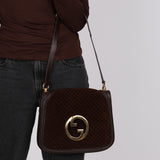 Gucci Chocolate Suede Medium Blondie Shoulder Bag