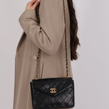 Chanel 1990s Lambskin Jeweled CC Envelope Flap Bag