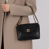 Chanel 1990s Lambskin Jeweled CC Envelope Flap Bag