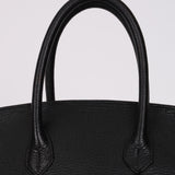 Rare Hermès 2001 Noir Taurillon Clemence Retourne Birkin 35 Brushed PHW