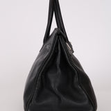 Rare Hermès 2001 Noir Taurillon Clemence Retourne Birkin 35 Brushed PHW