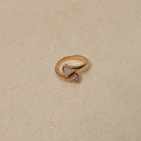 Bvlgari 18K Yellow Gold Mother of Pearl and Diamond Divas' Dream Ring, Size US 4.5