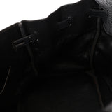 Rare Hermès 2001 Noir Taurillon Clemence Retourne Birkin 35 Brushed PHW