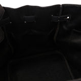 Rare Hermès 2001 Noir Taurillon Clemence Retourne Birkin 35 Brushed PHW