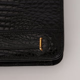 Dior 1980s Gold Crocodile Embossed Shoulder Bag