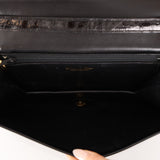 Dior 1980s Gold Crocodile Embossed Shoulder Bag