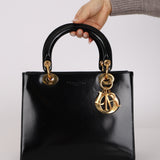Dior 1997 Patent Medium Lady Bag