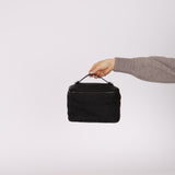 Fendi Black Zucchino Canvas Vanity Bag