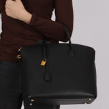 Limited Edition Louis Vuitton Black Calfskin Haute Maroquinerie Lockit GM