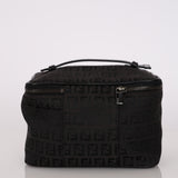 Fendi Black Zucchino Canvas Vanity Bag
