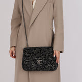 Chanel 2010 Paris-Shanghai Strauss Swarovski Crystal CC Tweed Medium Single Flap Bag