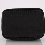 Fendi Black Zucchino Canvas Vanity Bag