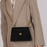 Rare Chanel 1991 Satin Bijoux Turnlock Mini Kelly Bag 24K GP