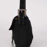 Fendi Canvas Black Baguette Bag SHW